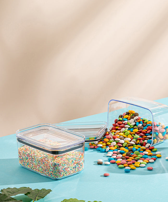 علبة طعام دنيا مستطيلة الشكل سعة 1000 مل