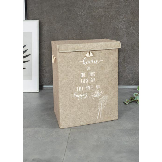 صندوق تخزين من اللباد من Alaz مع منظم غطاء