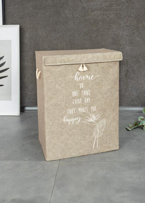 Alaz Felt Style Storage Box with Lid organizer
