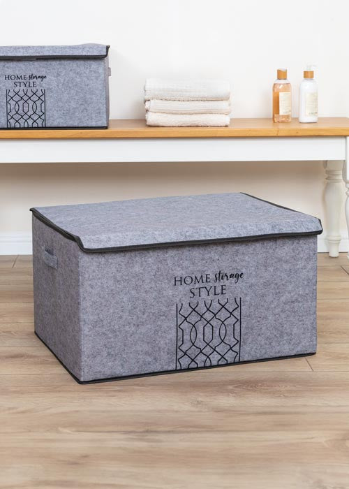 Alaz Felt Style Box with Lid organizer