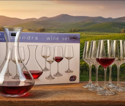 Bohemia sandra wine set 7 pcs