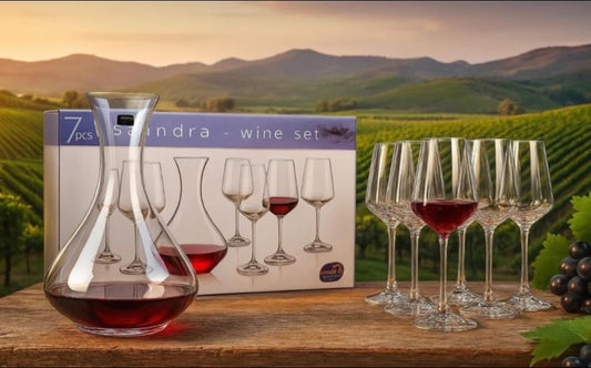 Bohemia sandra wine set 7 pcs