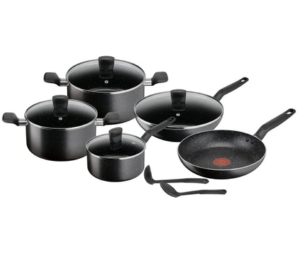 Tefal Dark Stone 11-Piece Cookware Set B491BS85
