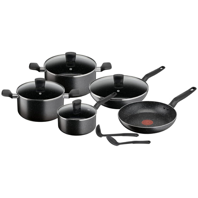 Tefal Dark Stone 11-Piece Cookware Set B491BS85